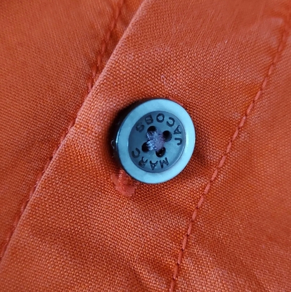 Marc Jacobs orange silk button back blouse top size S 10 uk - Picture 5 of 9